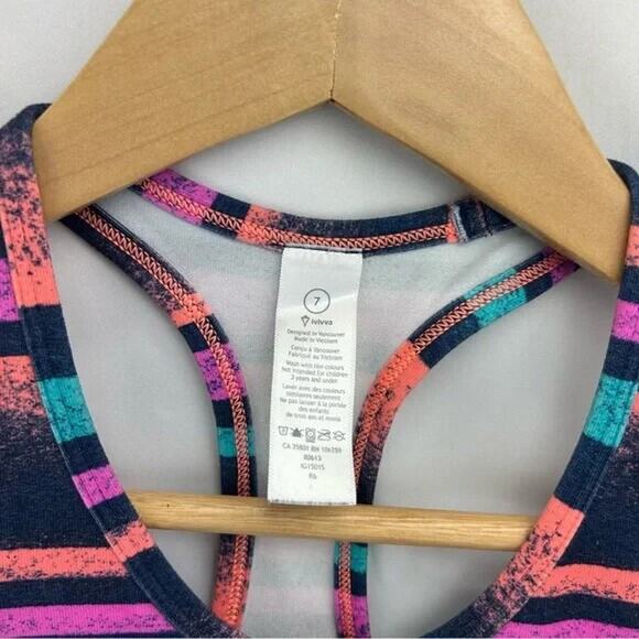 Ivivva (lululemon) Striped Racerback Tank Top (7) - Picture 3 of 3